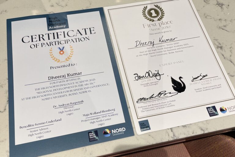 FAU student wins 1st place in “High North Scenario Competition”