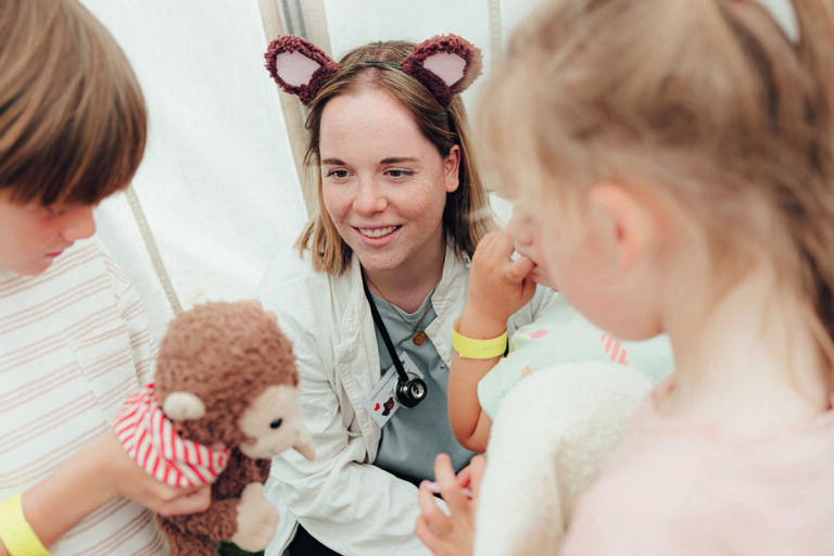 Teddy bear doctors in action