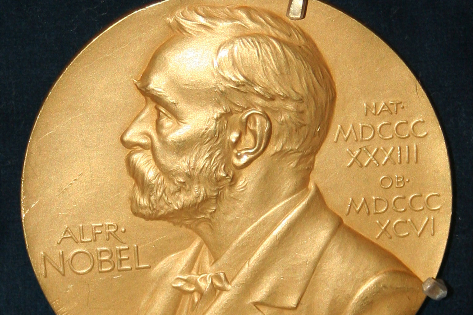 Nobelpreis Medaille mit der Abbildung von Alfred Nobel